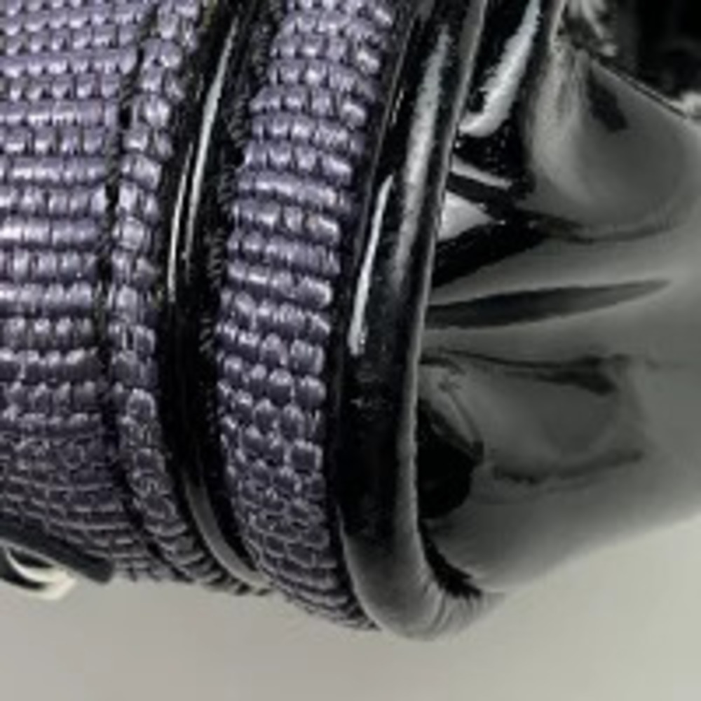 Chloe Paddington Black Purple Handbag Canvas Black Purple